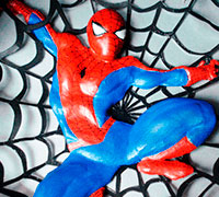 Boxset Spiderman 3 - Close up   - 2007 - Spiderman creado en ceramica en frio y temperas acrílicas.